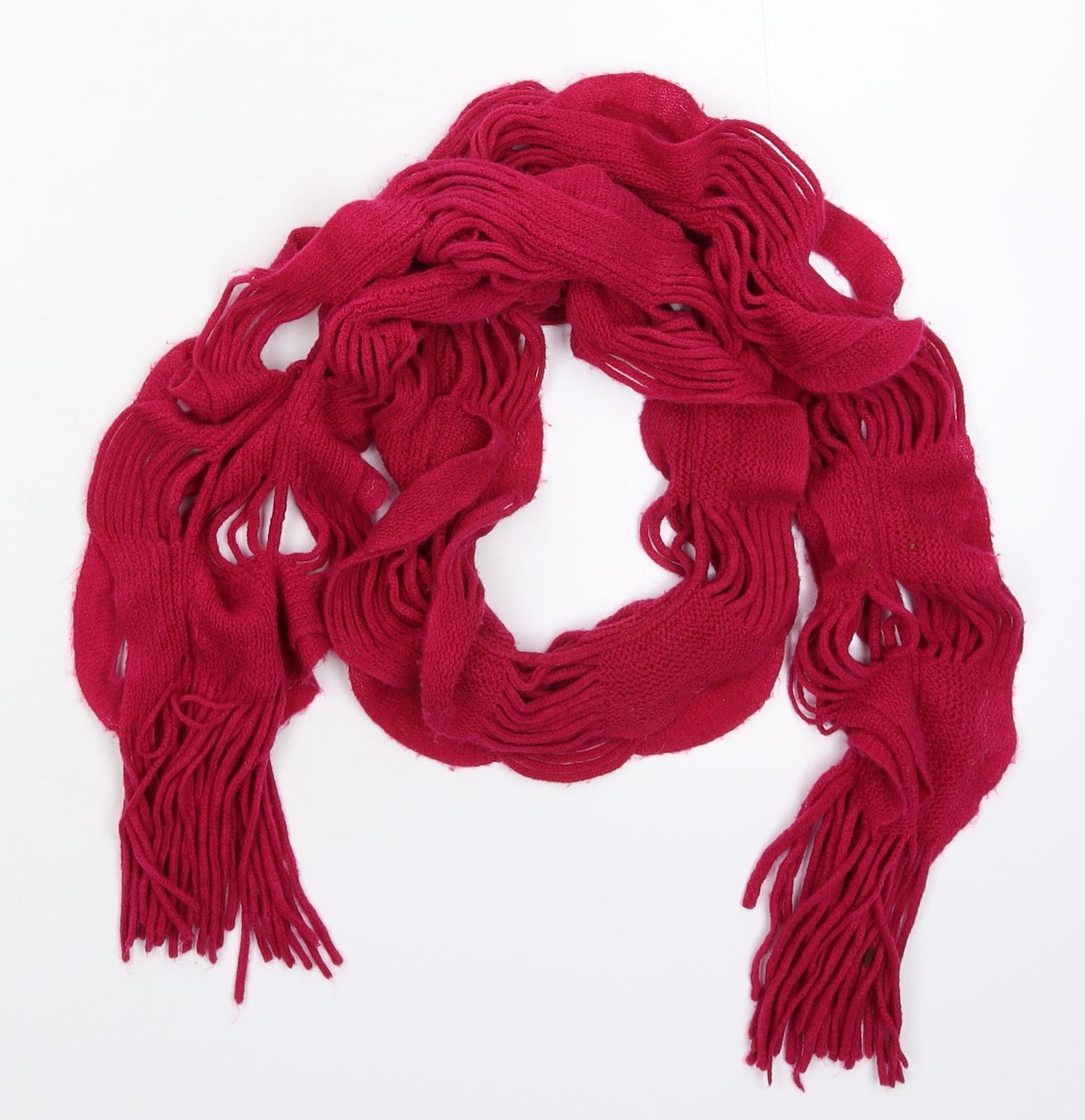 Preworn Womens Pink Knit Scarf