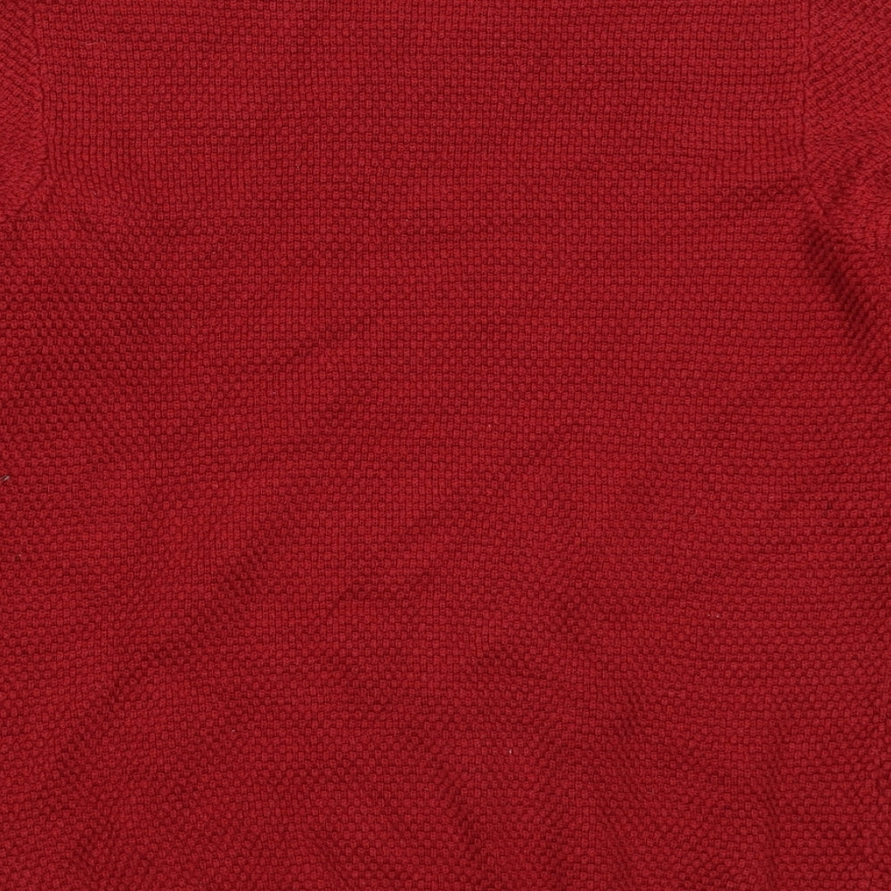 VILA Womens Red Knit Pullover Jumper Size L