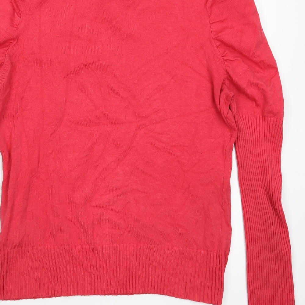 Soaked in Luxury Womens Pink Knit Pullover Jumper Size S