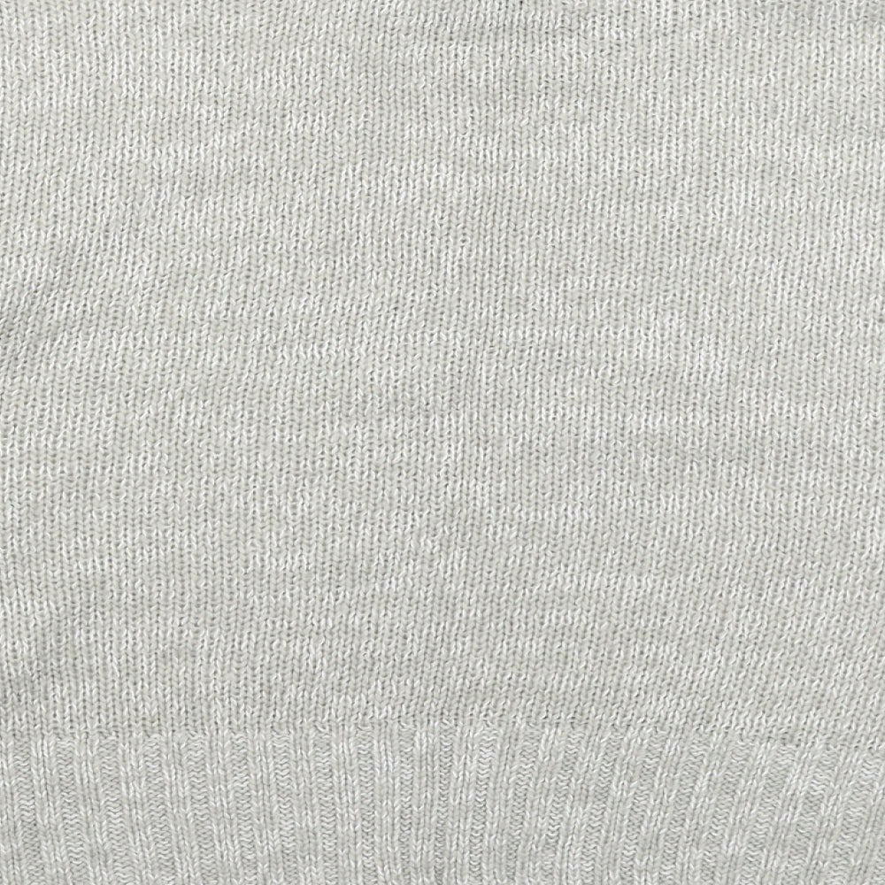 New Look Womens Grey Knit Pullover Jumper Size L - Oversized