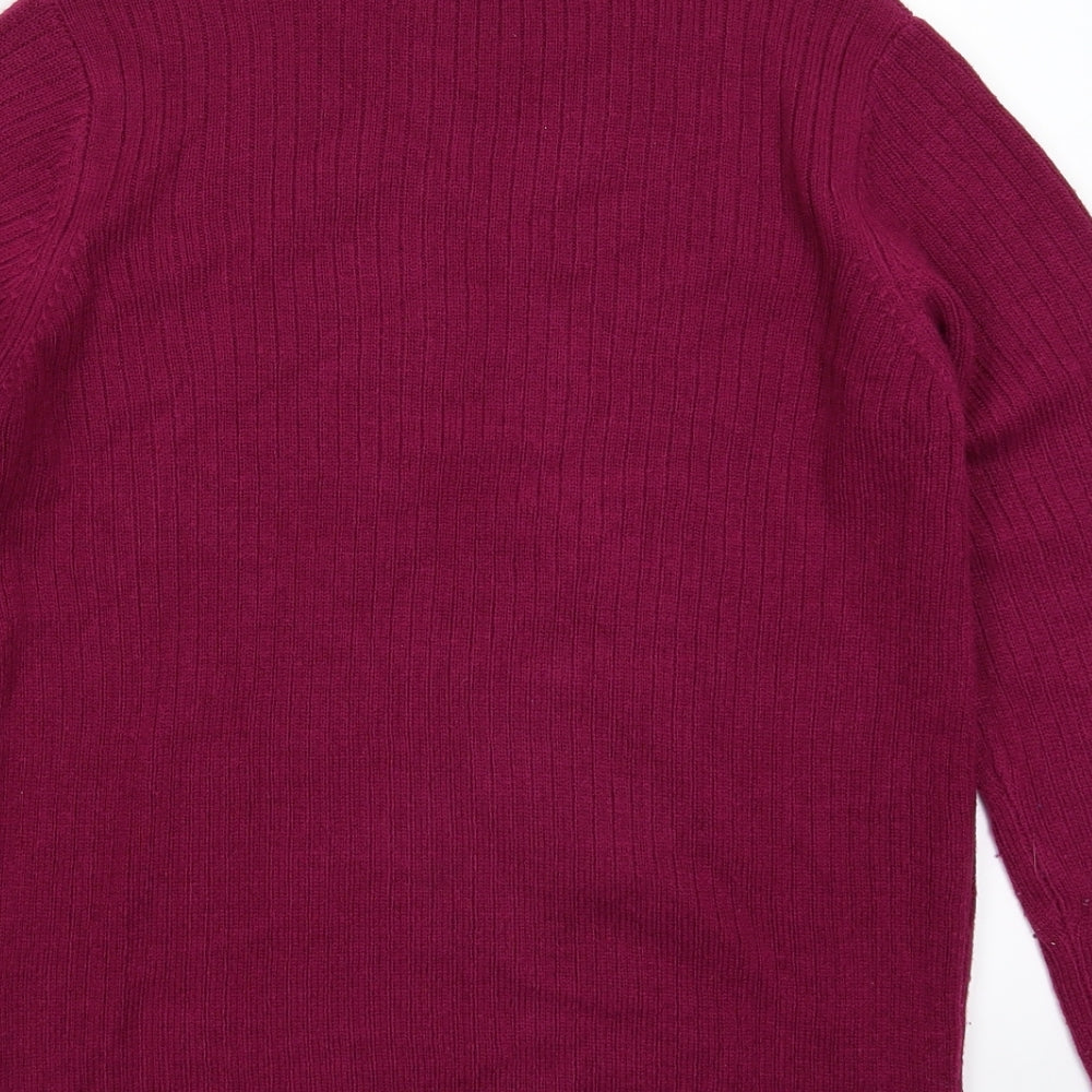 Isle Womens Pink Knit Pullover Jumper Size S