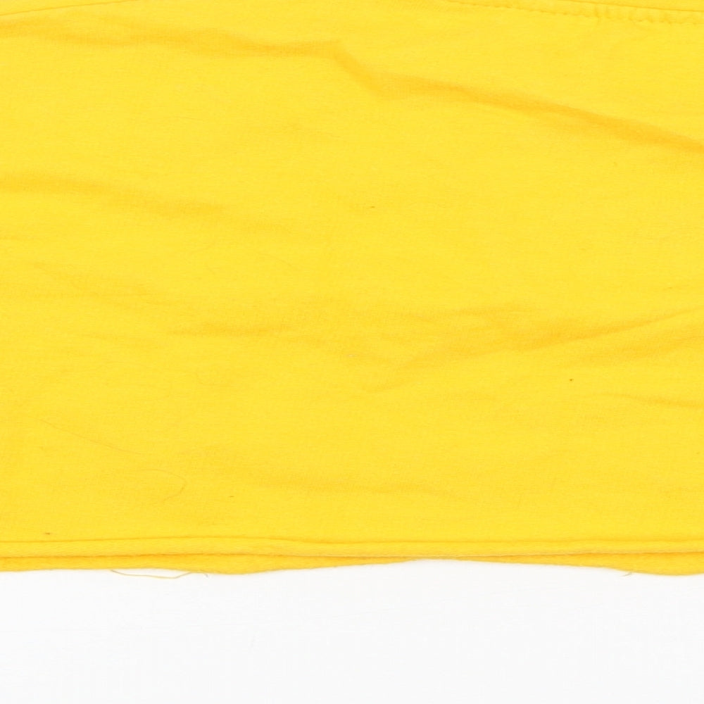 PRETTYLITTLETHING Womens Yellow Wrap Jumper Size S