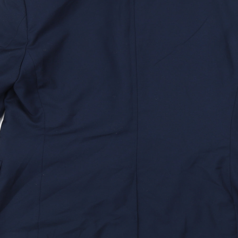 Taylor & Cutter Mens Blue Jacket Suit Jacket Size 34