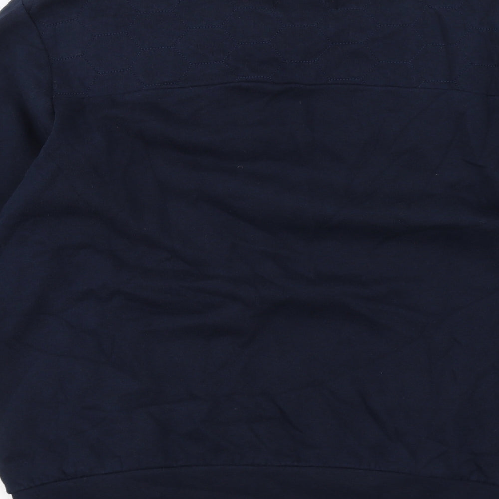 Fabric Mens Blue Pullover Jumper Size M