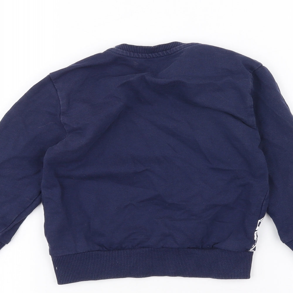 Rebel Girls Blue Pullover Jumper Size 2-3 Years