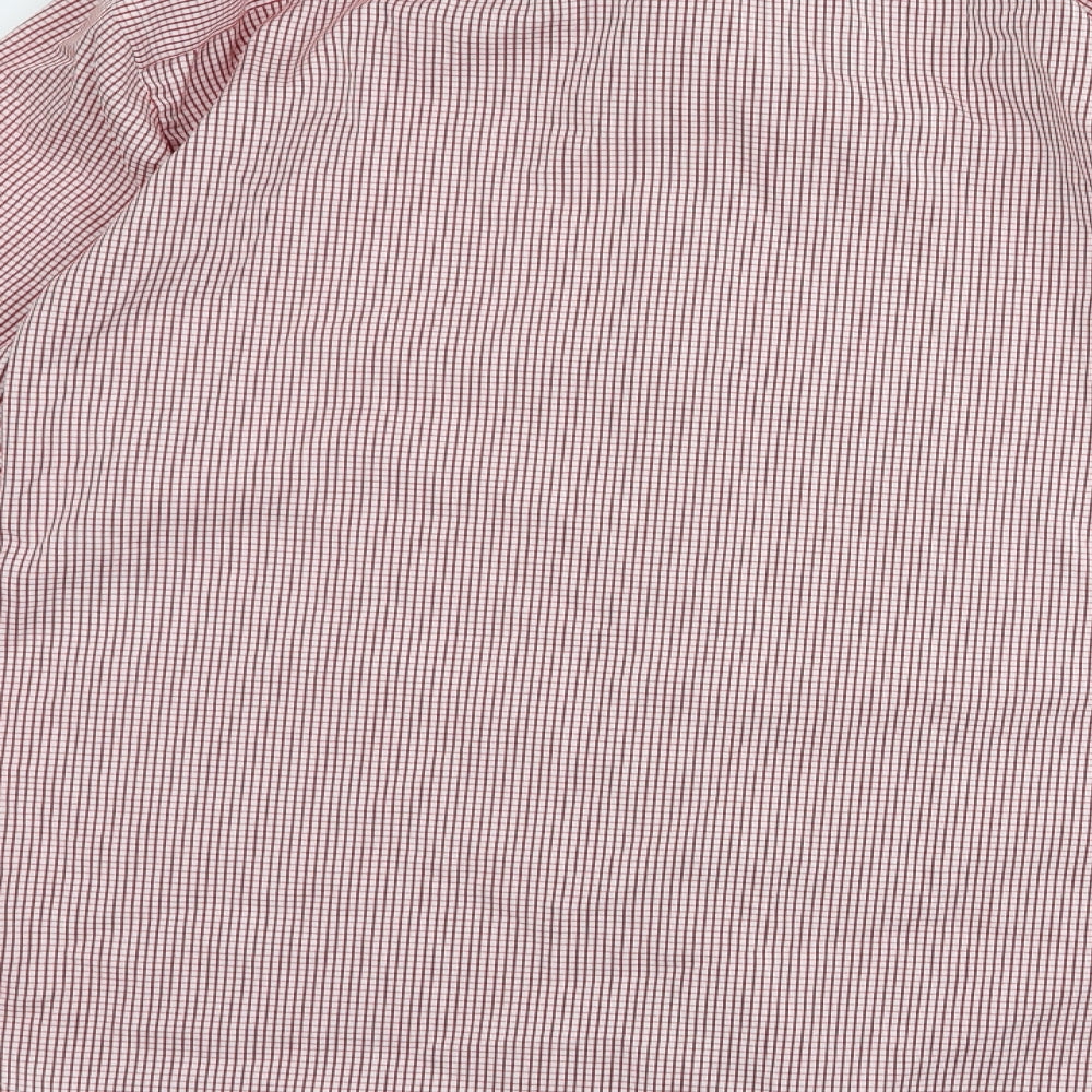Preworn Mens Red Button-Up Size 17