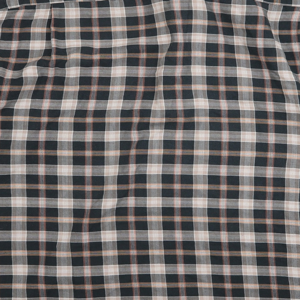 Morgan Mens Black Button-Up Size XL
