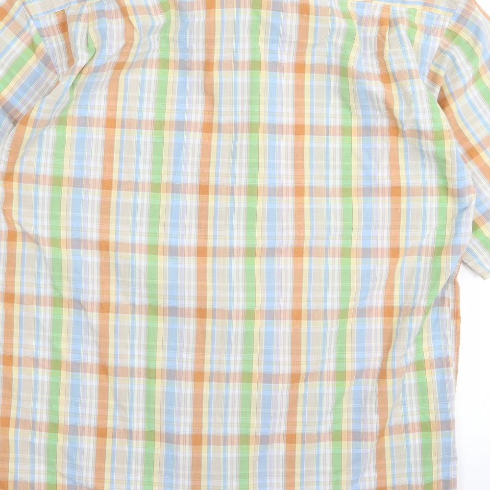 m&s Mens Multicoloured Striped Button-Up Size 15