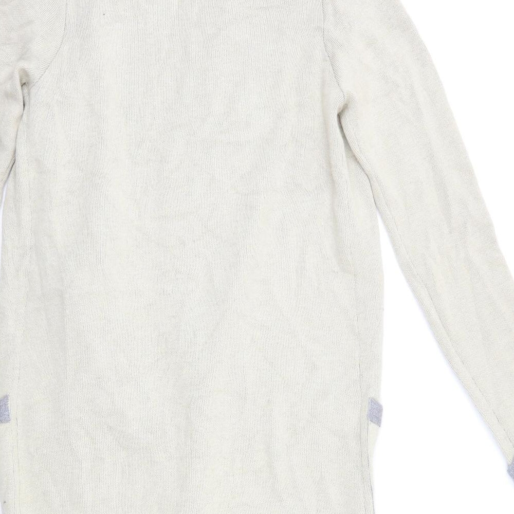 Rick Cardona Womens Beige Knit Cardigan Jumper Size 8