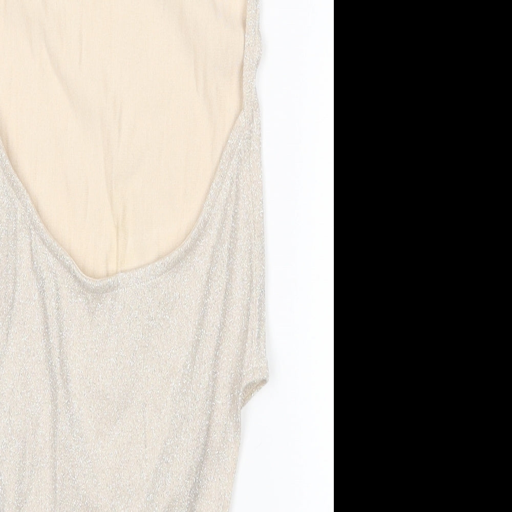 Topshop Womens Beige Playsuit One-Piece Size 10