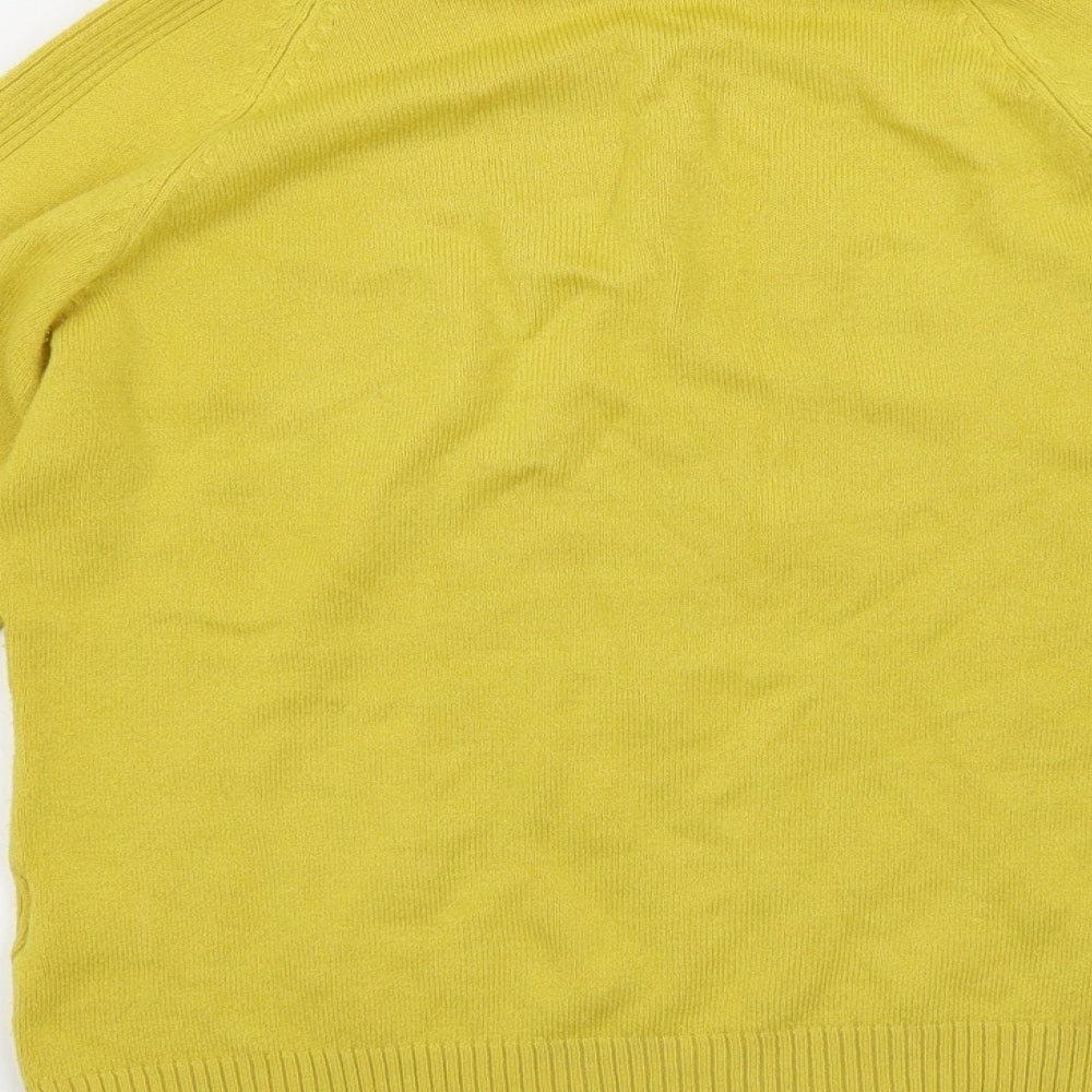 Alexara Womens Yellow Knit Pullover Jumper Size L