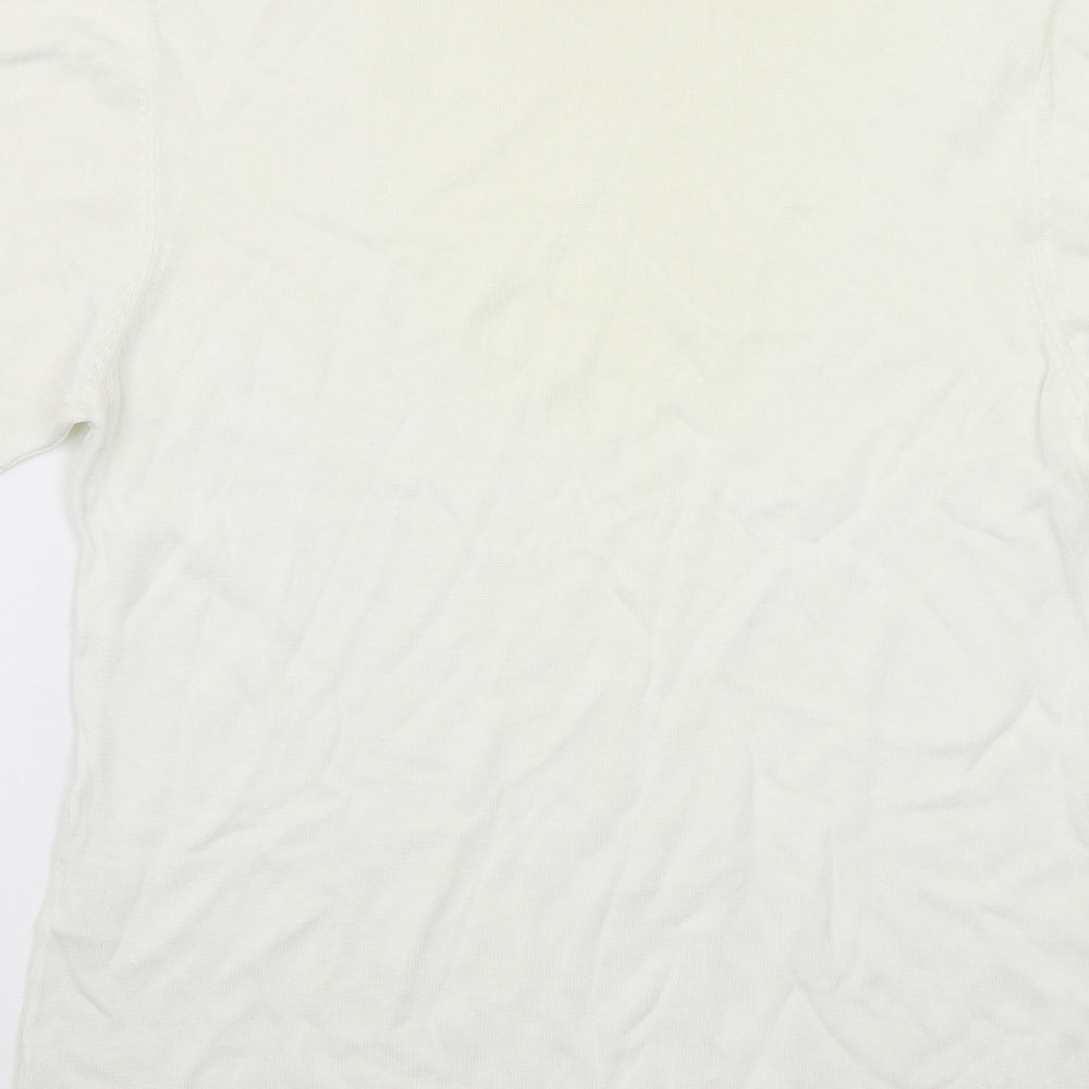 Micha Womens White Pullover Jumper Size L