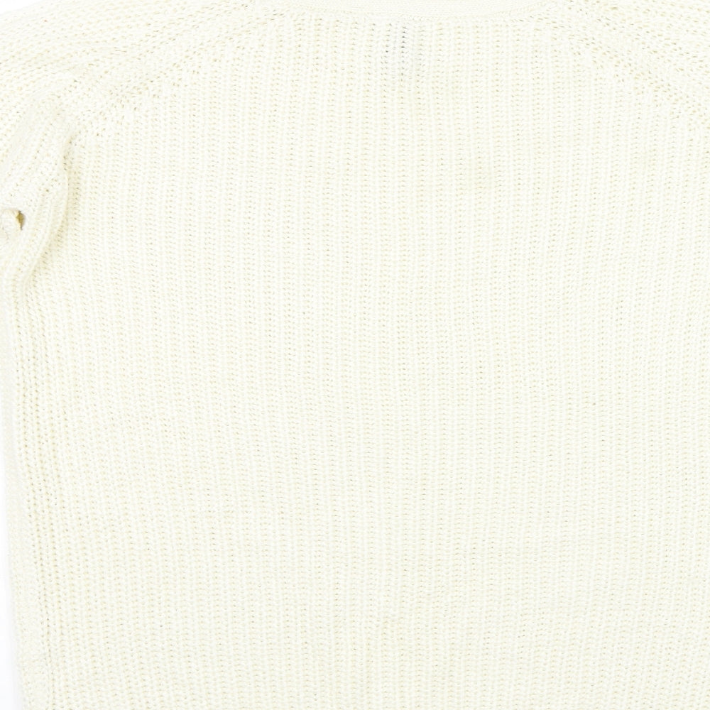 Capsule Womens White Pullover Jumper Size 14