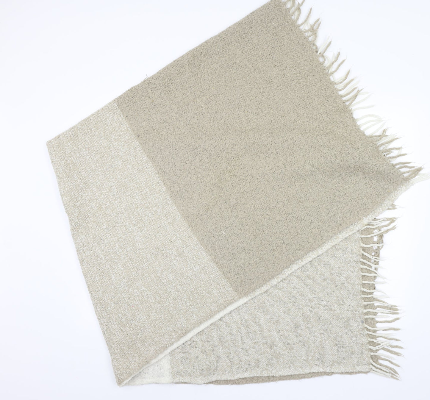 Preworn Womens Beige Houndstooth Shawl/Wrap