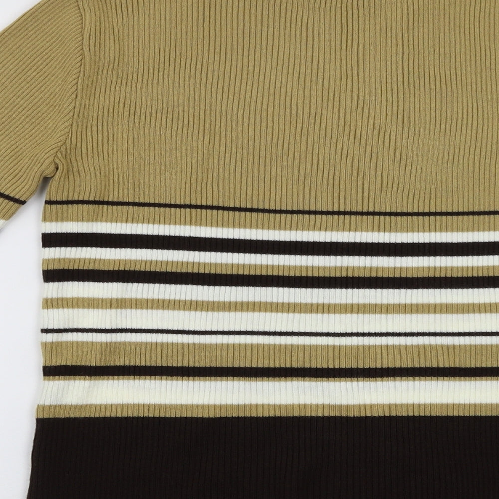 Essentials Womens Multicoloured Striped Pullover Jumper Size 18
