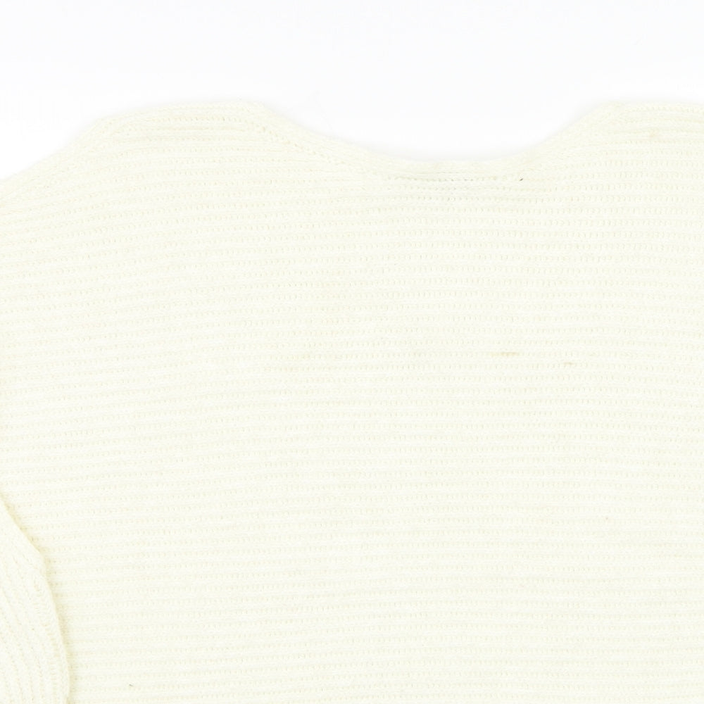 Miss Selfridge Womens Ivory Pullover Jumper Size 14 - cutout detail