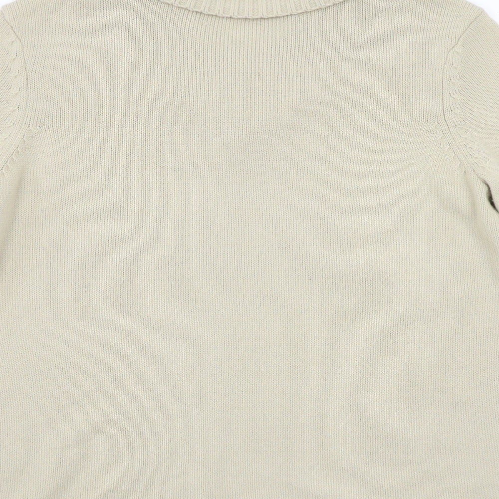 Preworn Womens Beige Cardigan Jumper Size 14