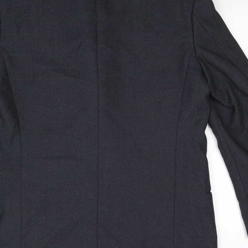 Preworn Mens Black Jacket Suit Jacket Size 40
