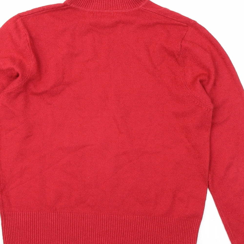 Filati Womens Red Pullover Jumper Size M