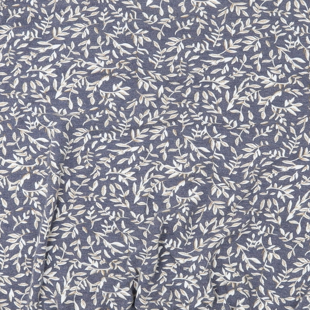 ISLE Womens Grey Floral Jersey Pullover Jumper Size M