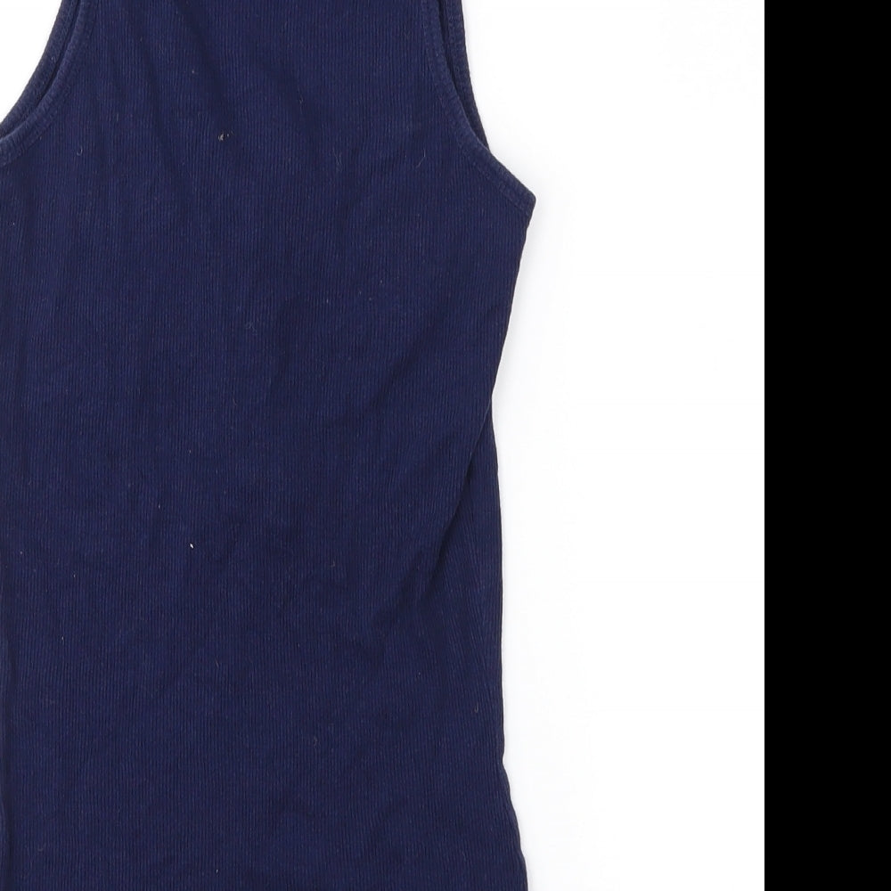 Love To Lounge Womens Blue Solid Jersey Top Pyjama Top Size 6