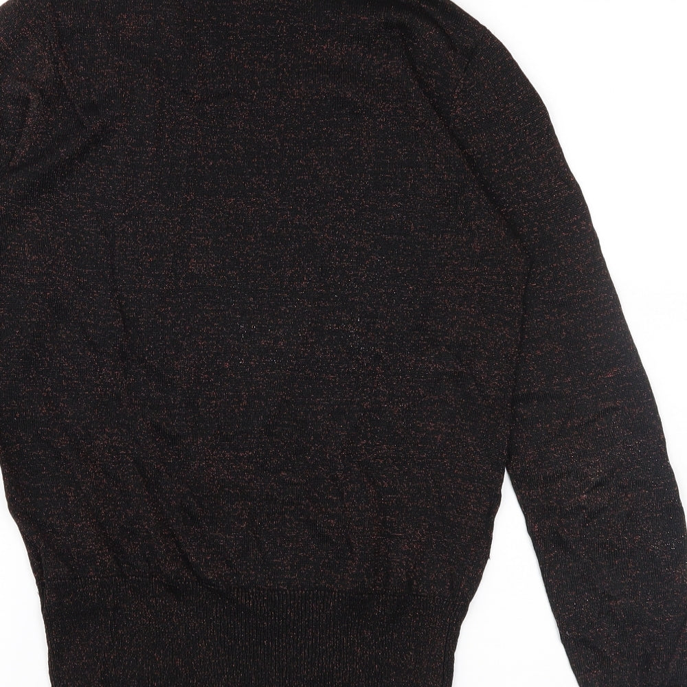 TU Womens Black Basic T-Shirt Size 8