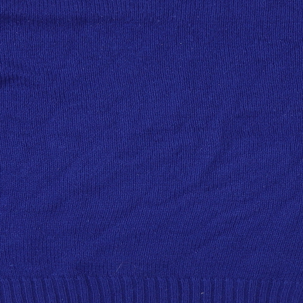 H&M Womens Blue Knit Pullover Jumper Size 10