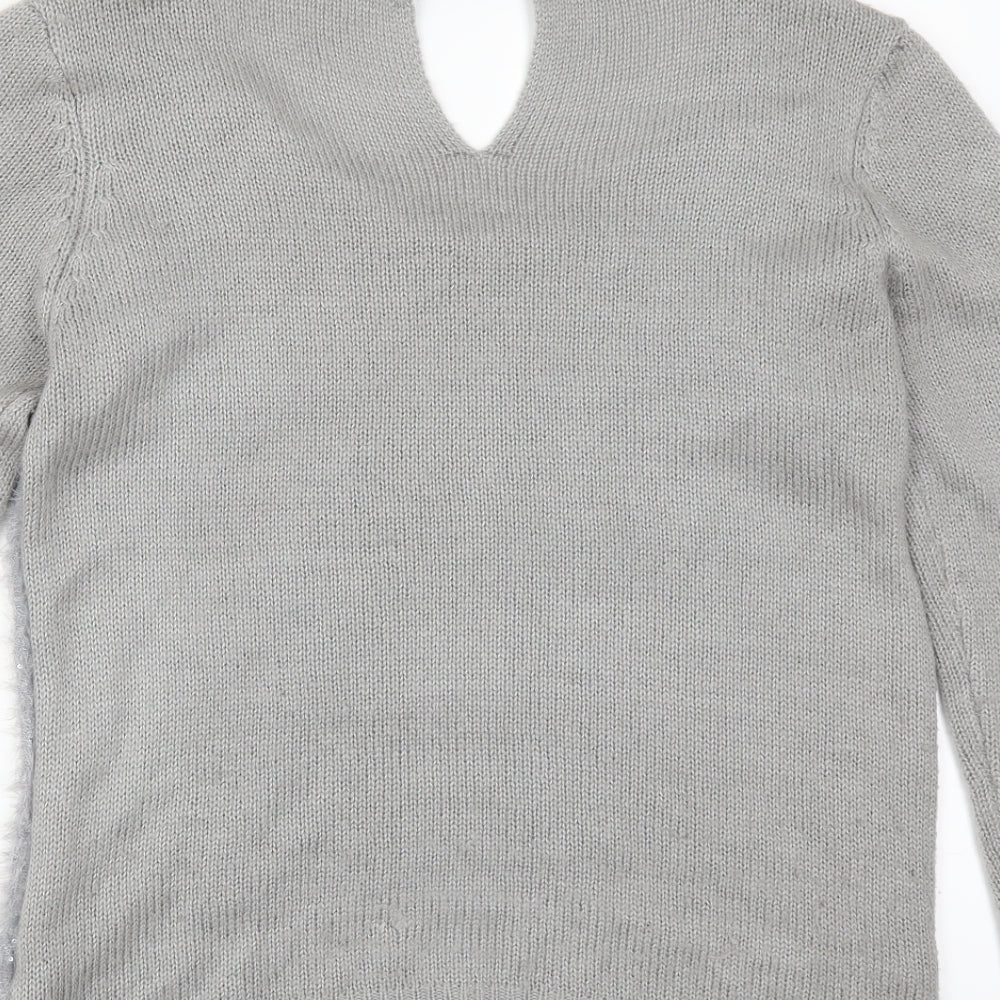 Oasis Womens Grey Pullover Jumper Size L
