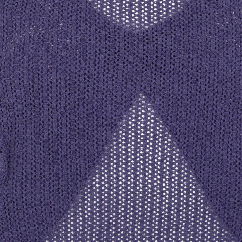 Anna Rose Womens Purple Knit Cardigan Jumper Size M