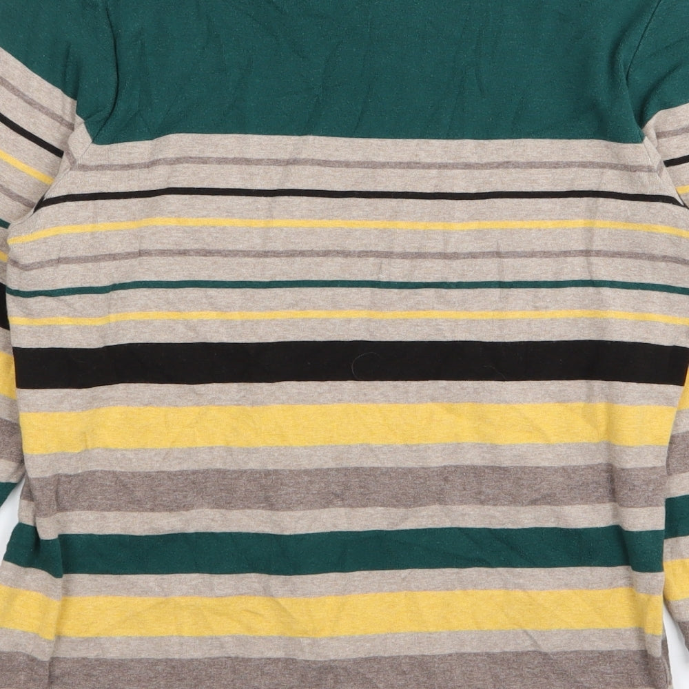 miane Womens Multicoloured Striped Basic T-Shirt Size M