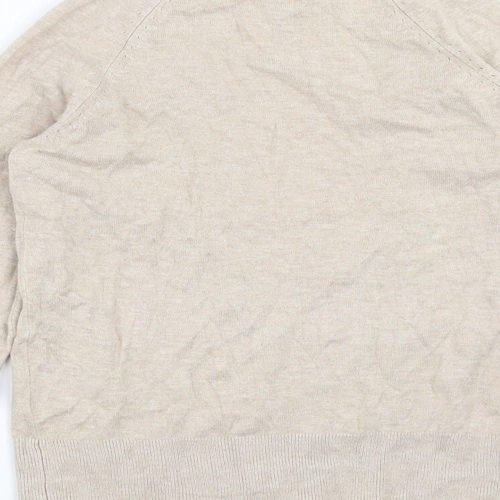 New Look Womens Beige Cardigan Jumper Size 8