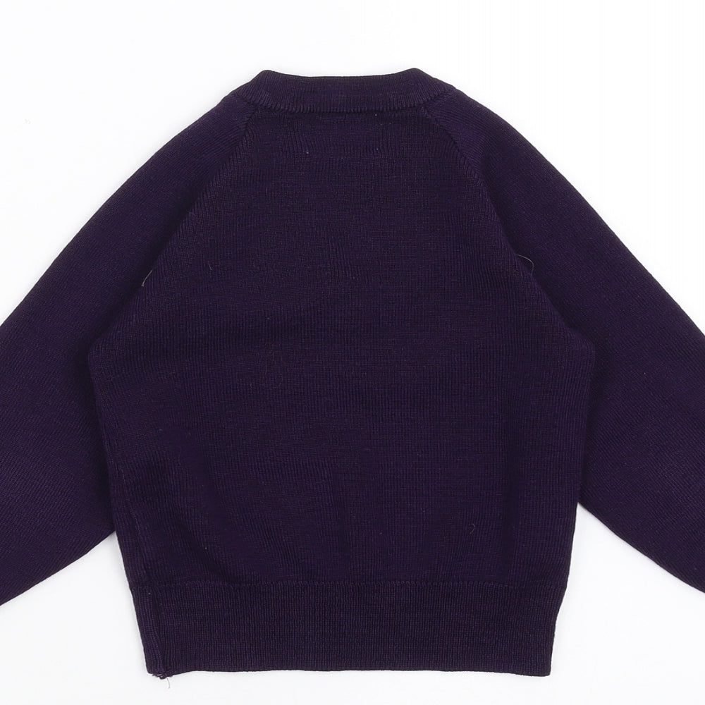 charles Kirk Boys Purple Pullover Jumper Size 3-4 Years