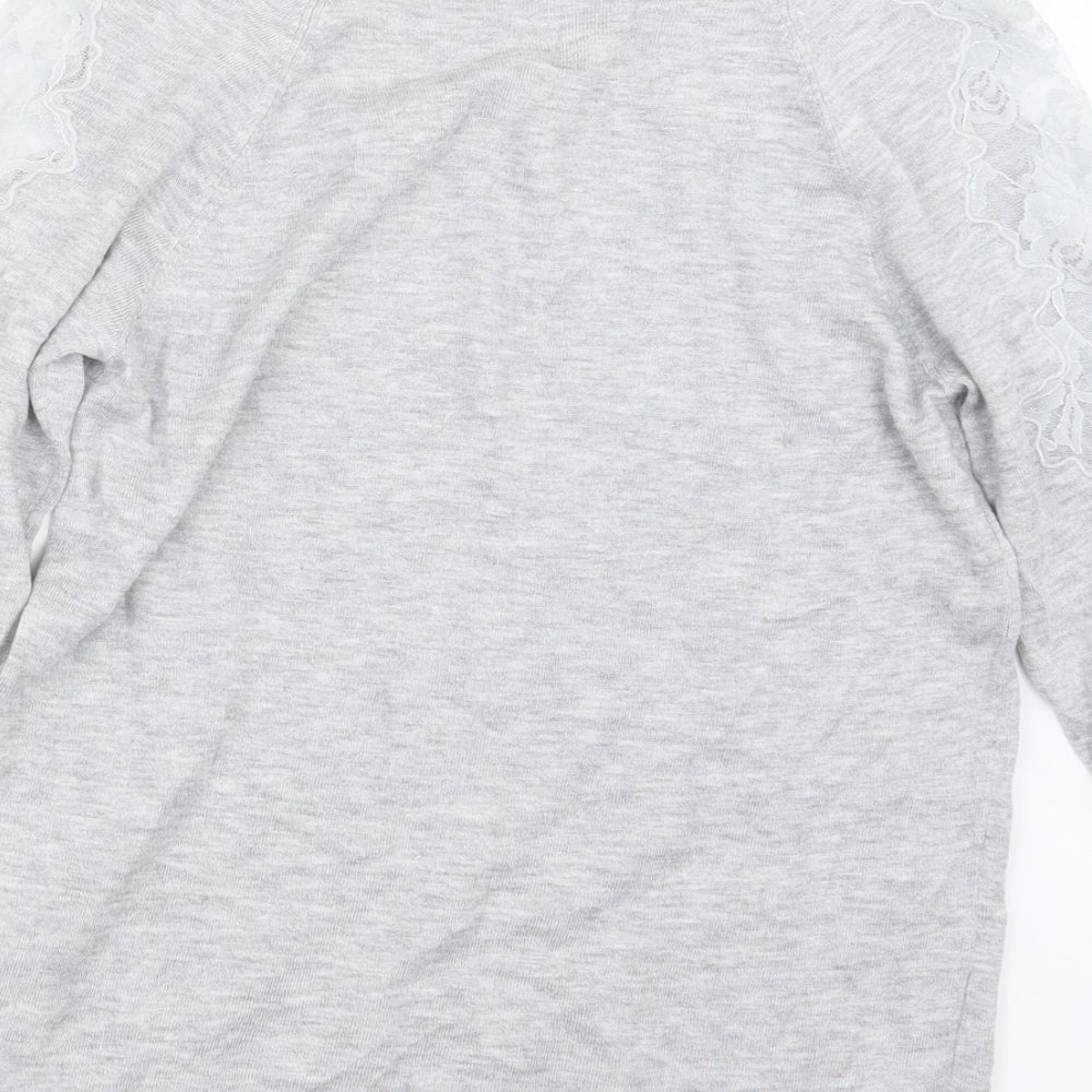 Warehouse Womens Grey Knit Pullover Jumper Size 10