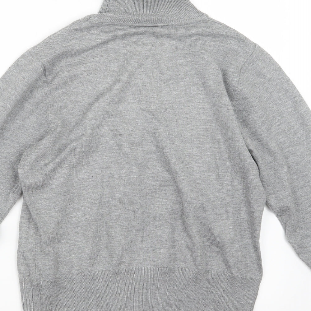 Mia Moda Womens Grey Knit Pullover Jumper Size S
