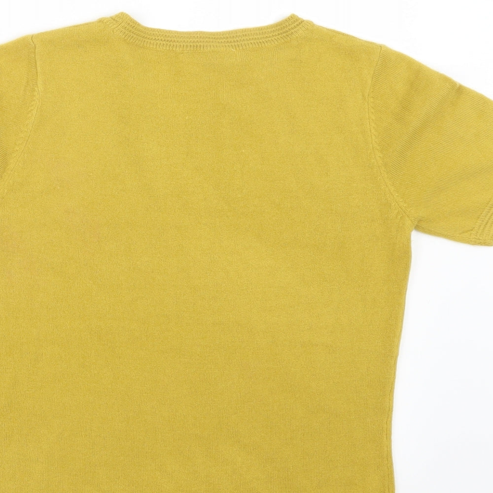 Marks and Spencer Womens Yellow Knit Pullover Jumper Size 6