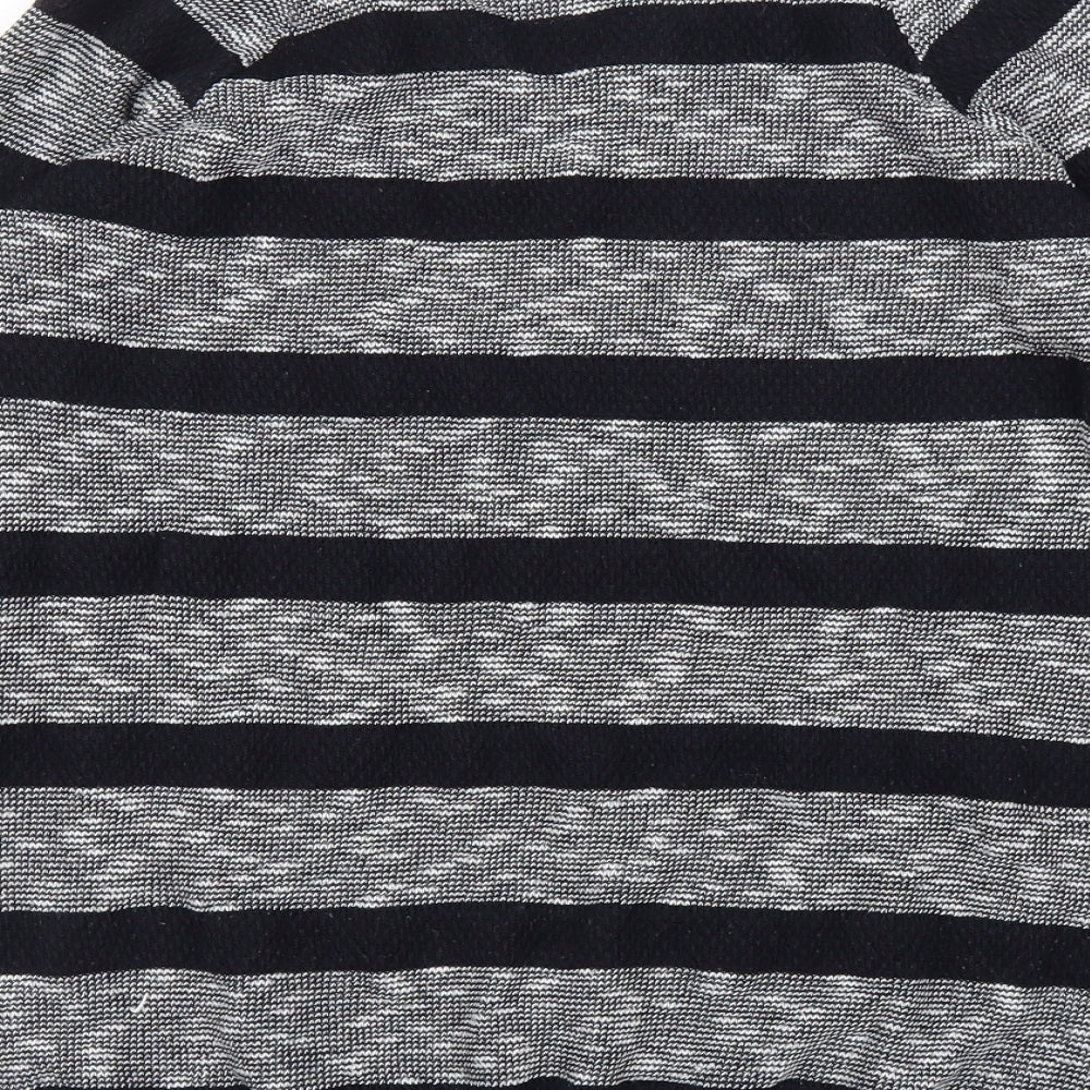 Dorothy Perkins Womens Grey Striped Pullover Jumper Size 10