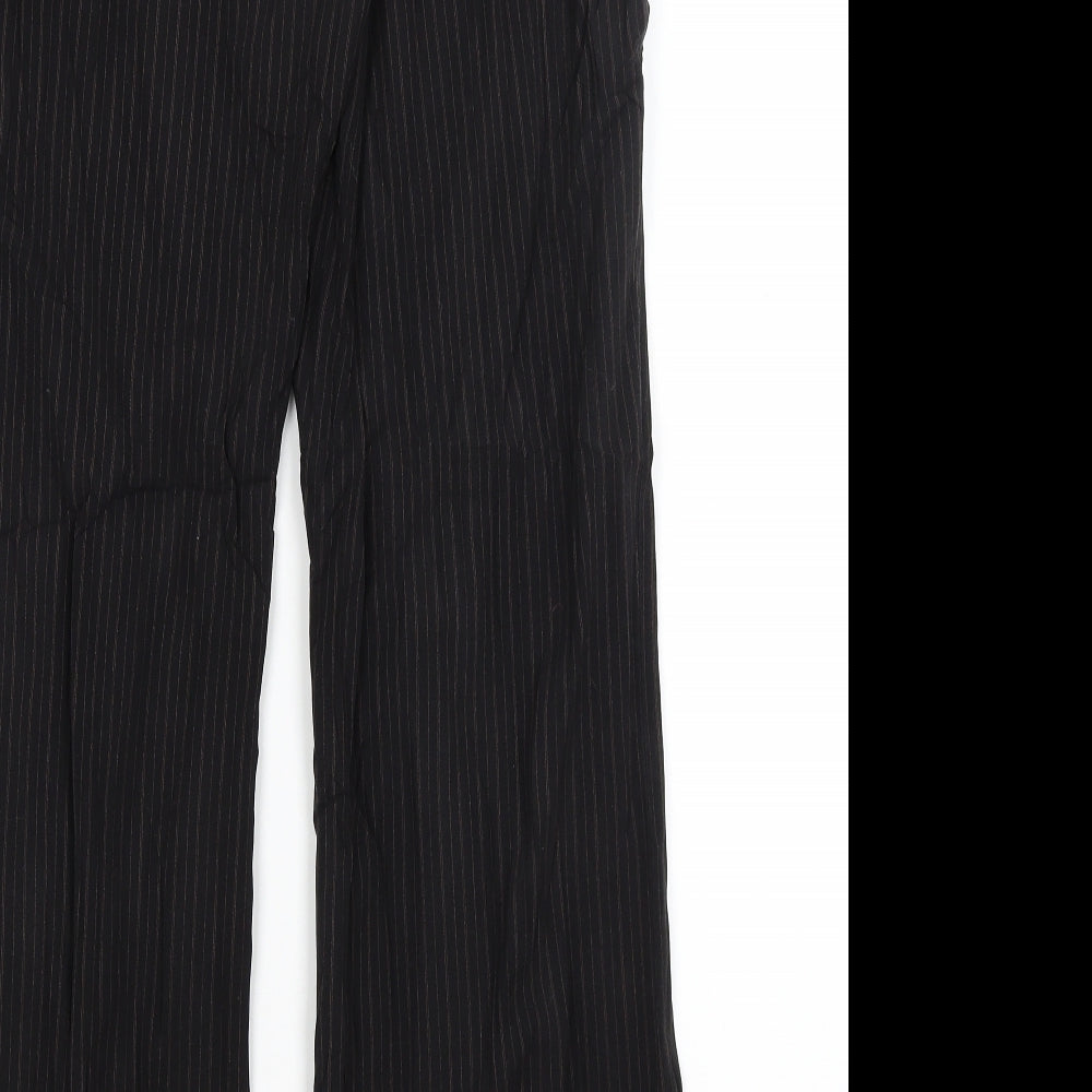 Dorothy Perkins Womens Black Striped Dress Pants Trousers Size 14 L30 in