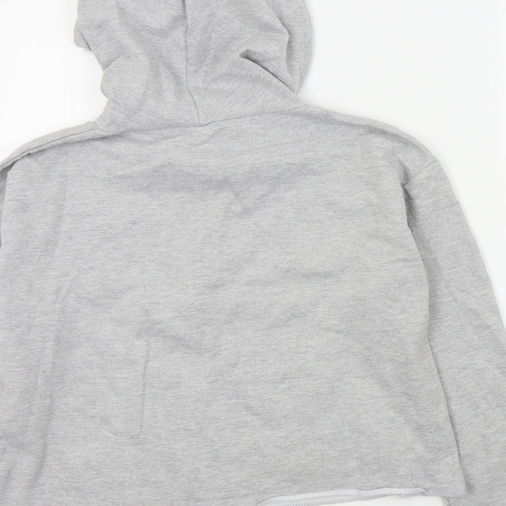 Just hoods Womens Grey Colourblock Pullover Hoodie Size M