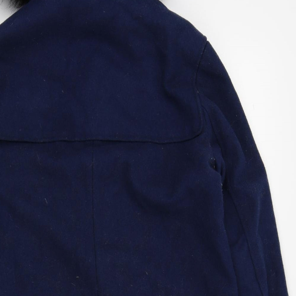 Sparkle & Fade Womens Blue Overcoat Coat Size S