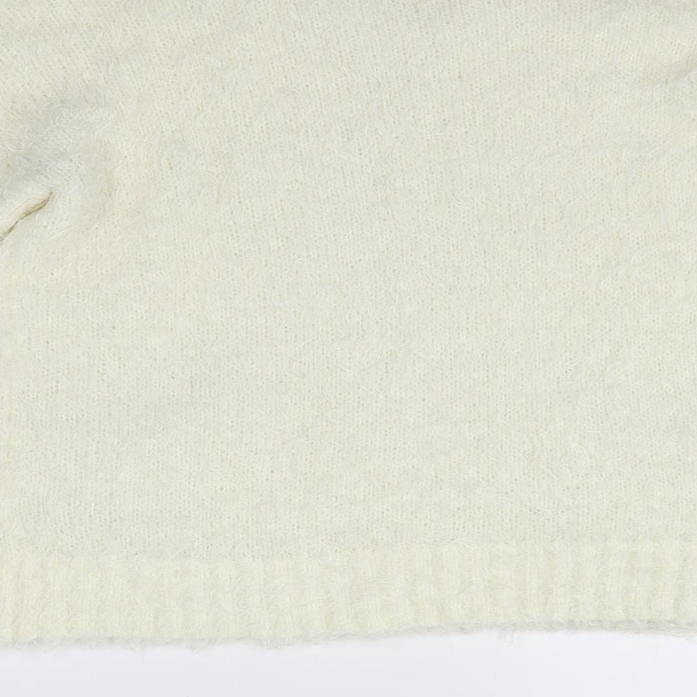 Interationale Womens White Pullover Jumper Size 12
