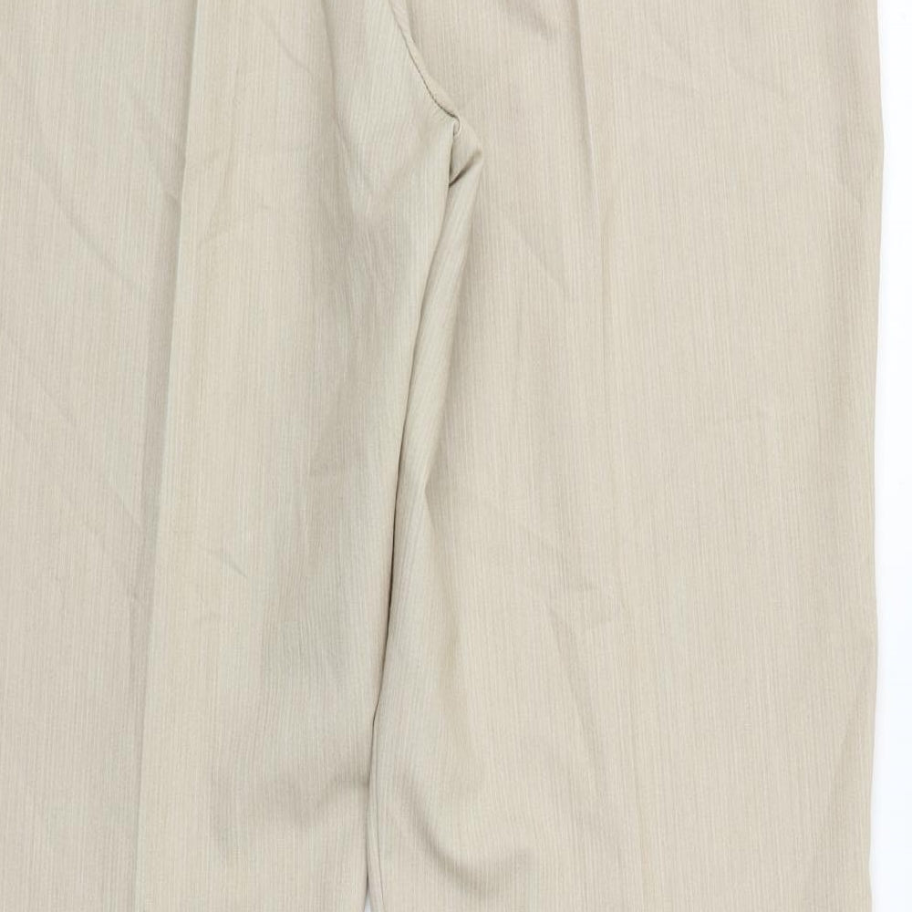 M&Co Womens Beige Trousers Size 18 L28 in
