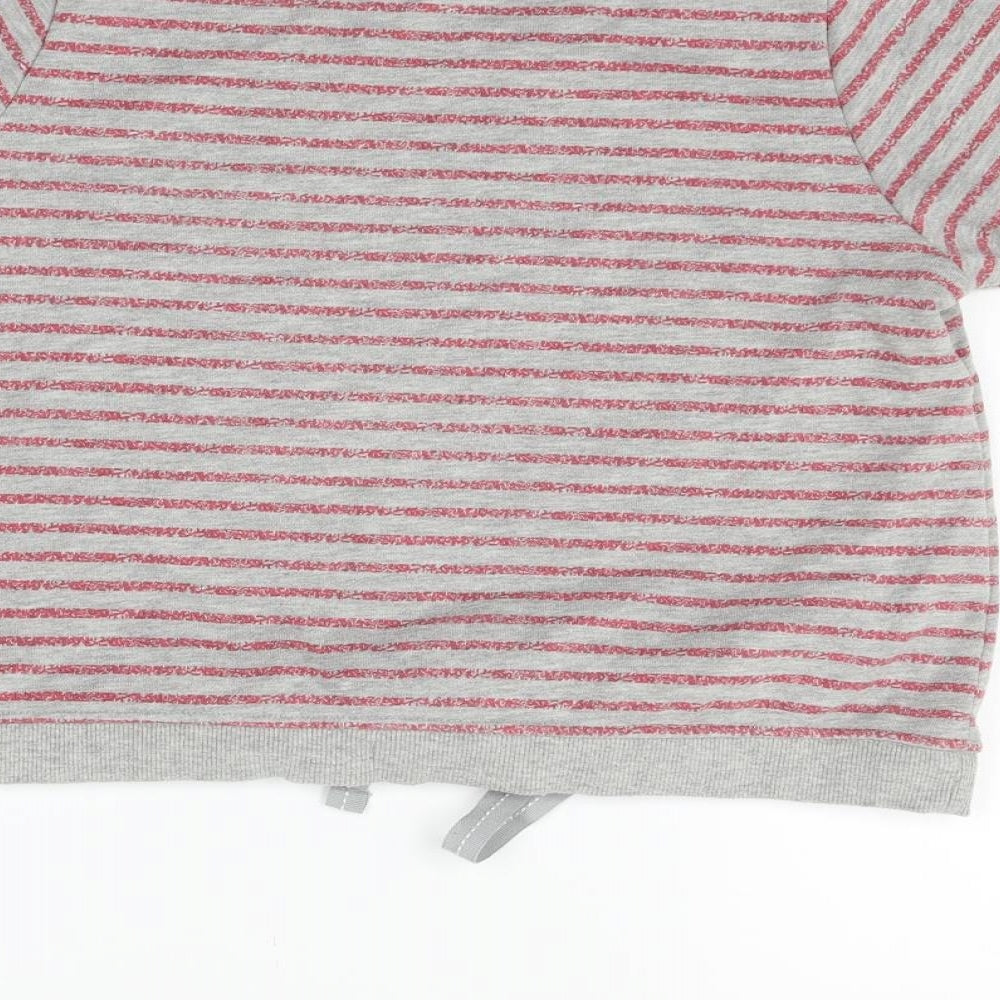 Angel Womens Grey Striped Pullover Jumper Size XS