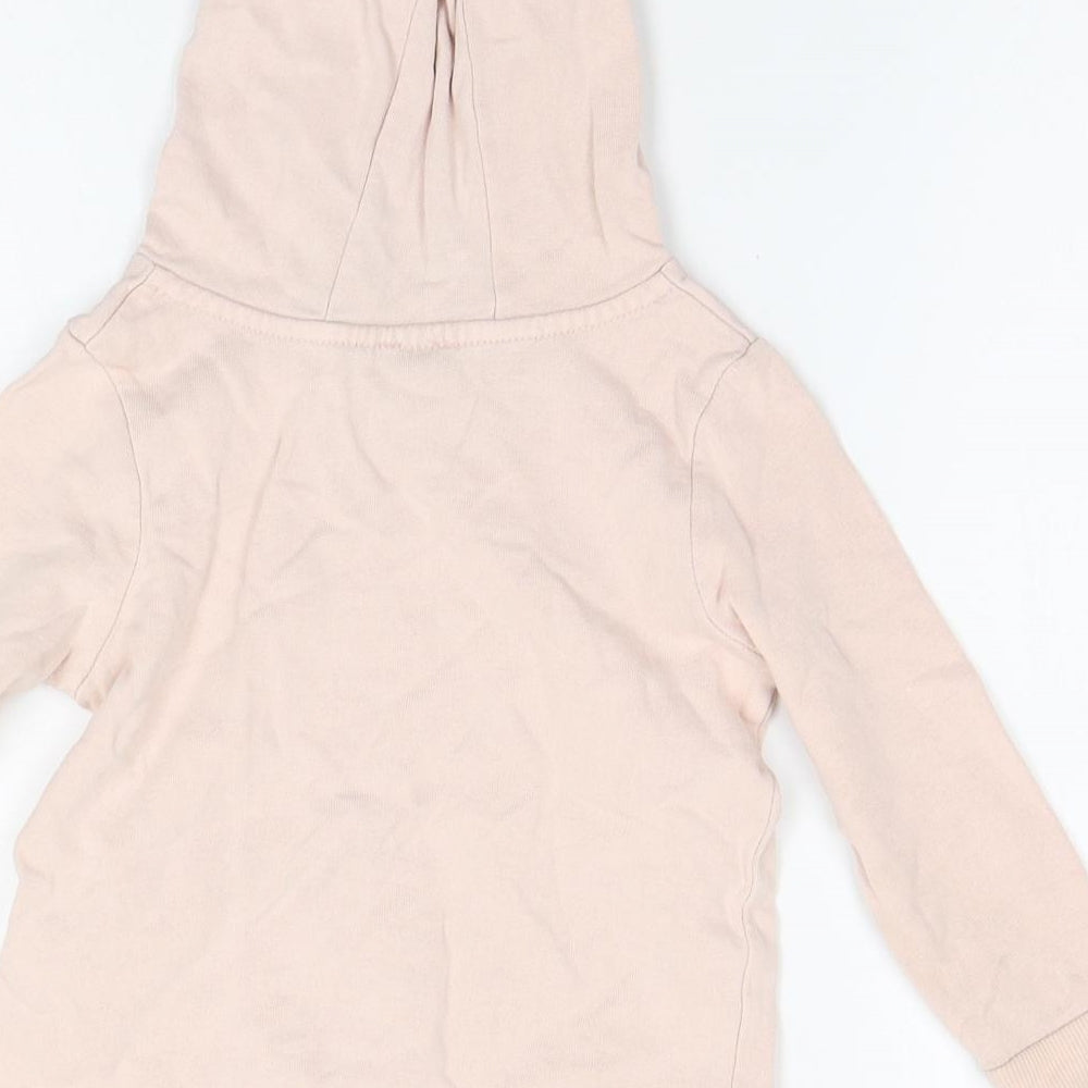 George Girls Orange Henley Hoodie Size 2-3 Years