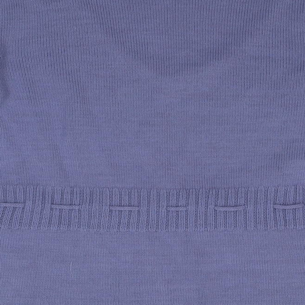 South Womens Blue Knit Pullover Jumper Size 16