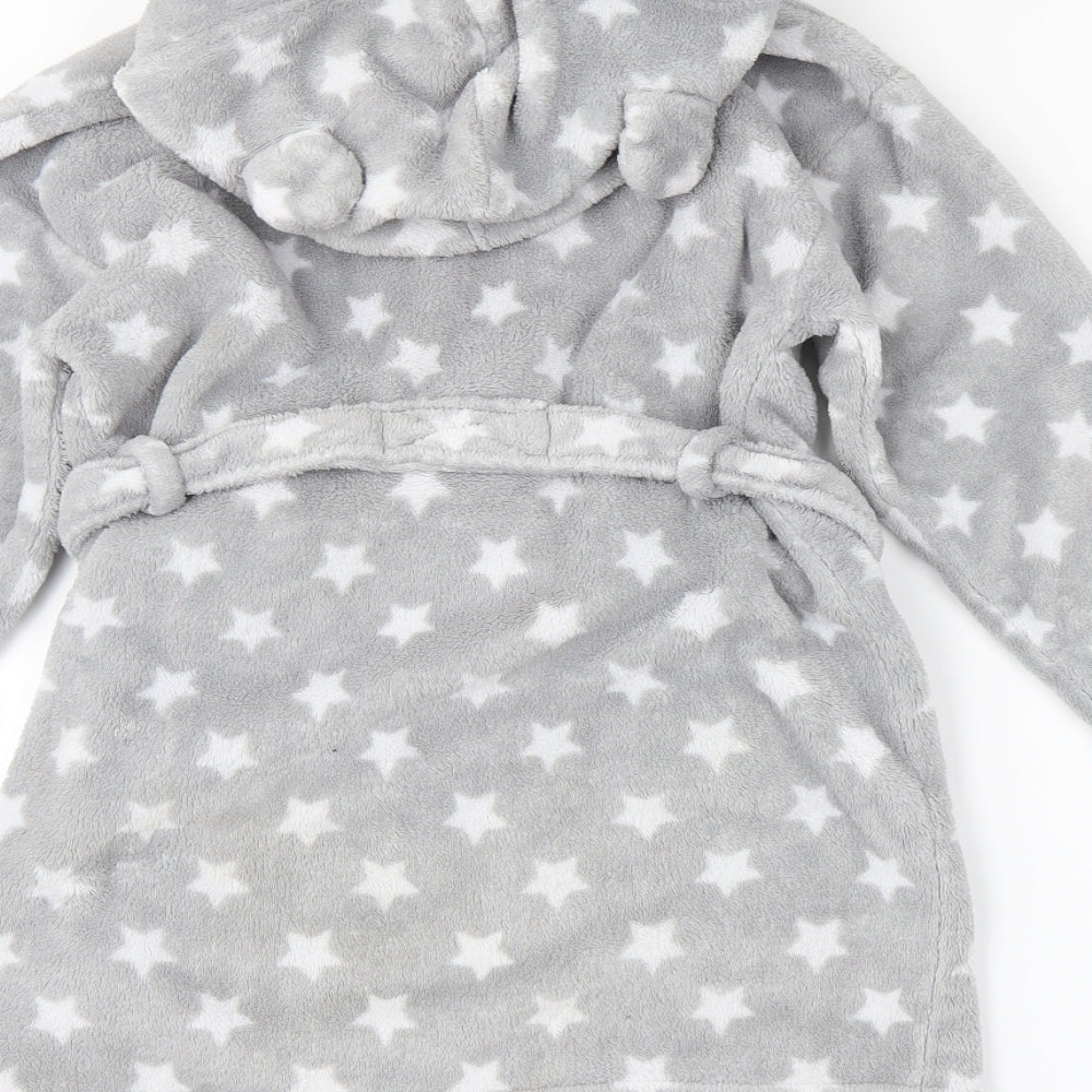 NEXT Girls Grey Solid Capri Robe Size 5-6 Years