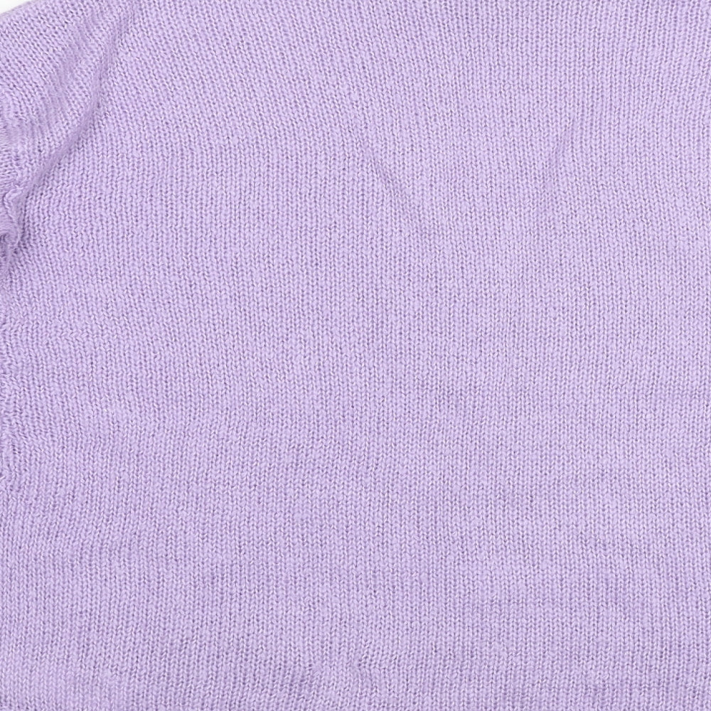 New Look Womens Purple Henley Jumper Size L