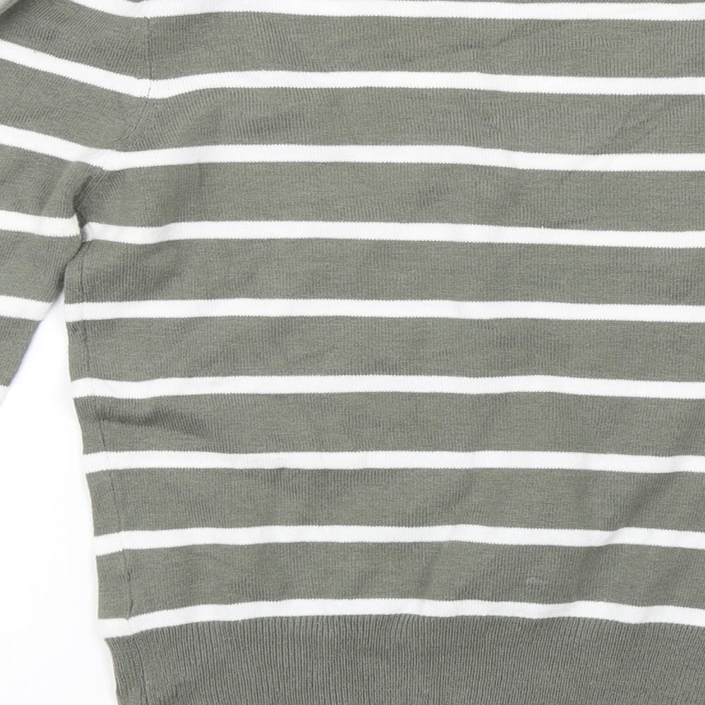 Atmosphere Womens Green Striped Pullover Jumper Size 8