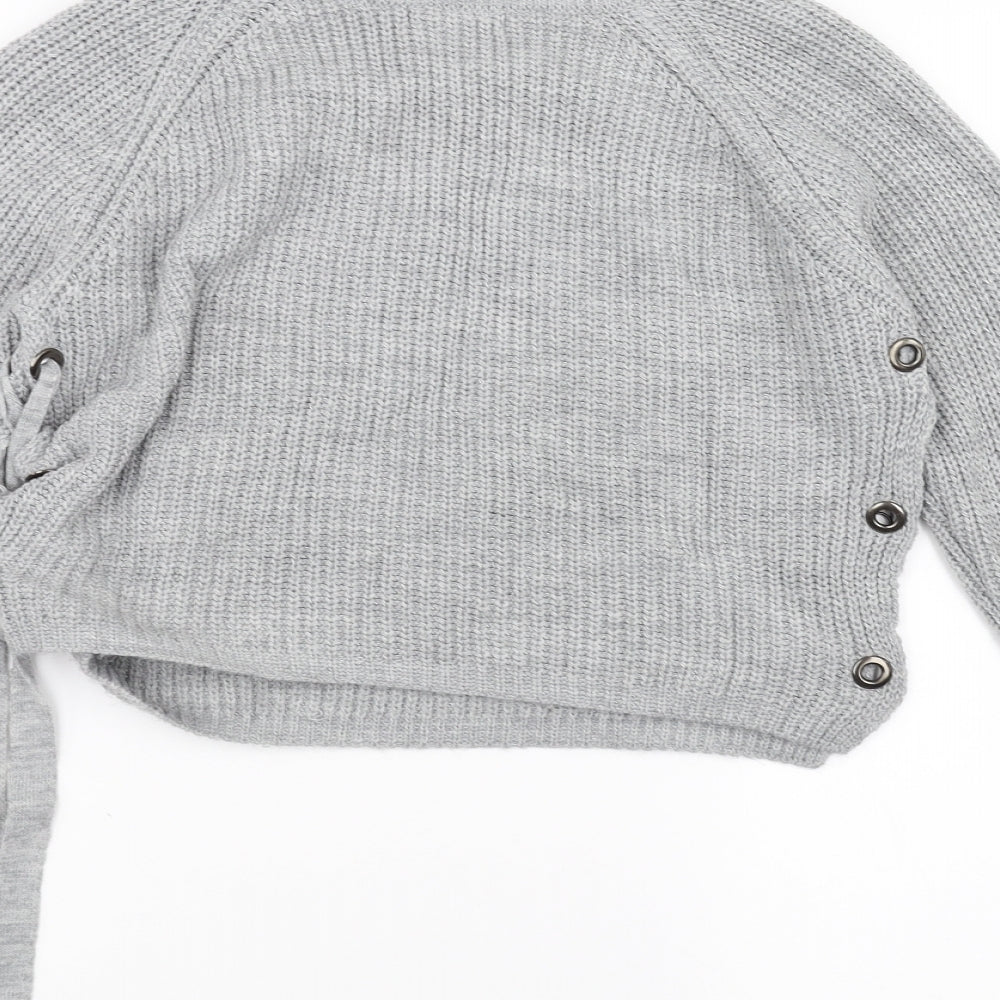 Primark Womens Grey Knit Pullover Jumper Size S