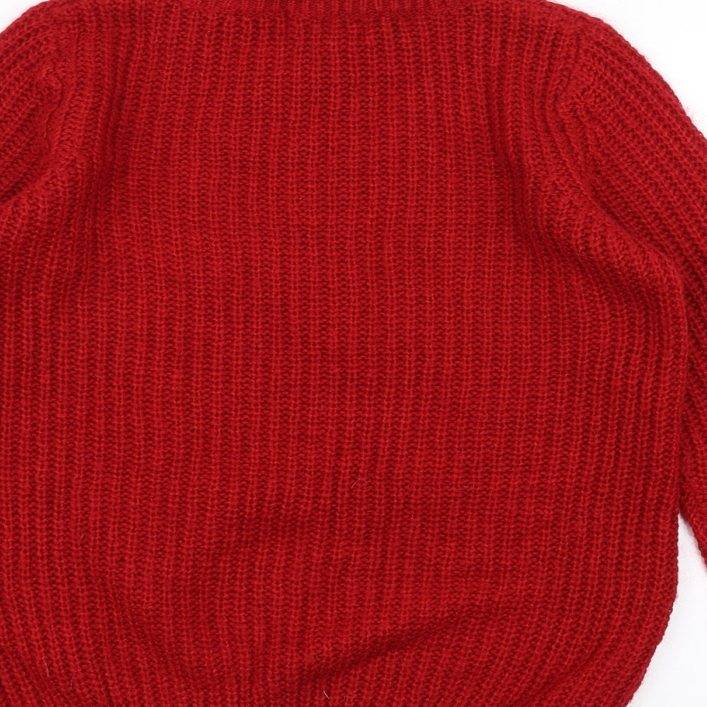 NEXT Womens Red Knit Pullover Jumper Size 10