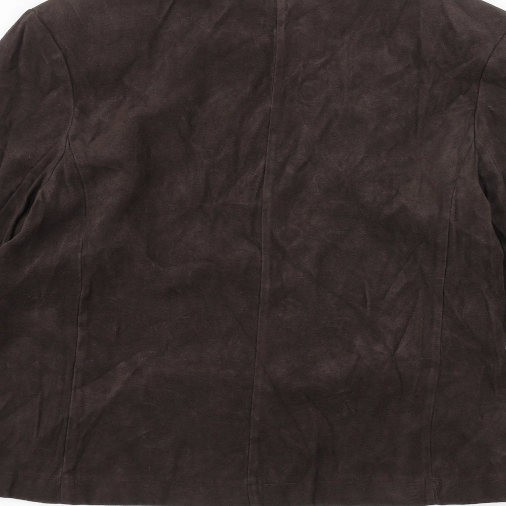 ELVI Womens Brown Jacket Size 12